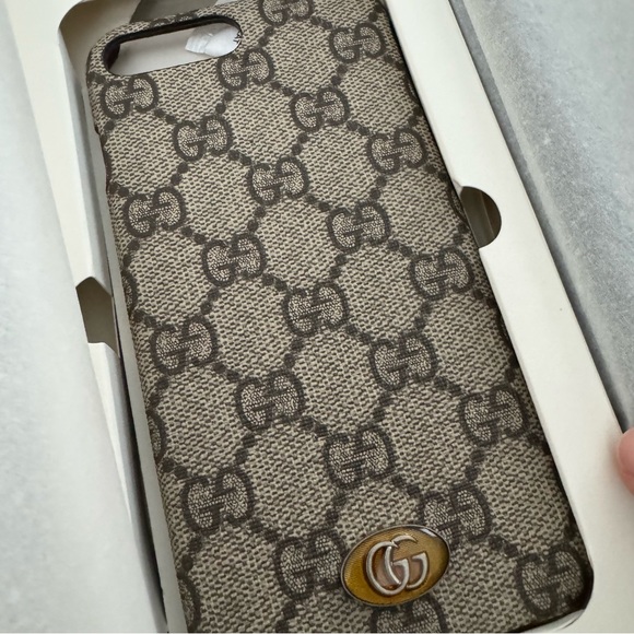 New in Box Gucci The Ophidia case for Iphone 8 plus tan brown - Picture 8 of 8